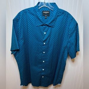 BONOBOS BLUE RIVIERA STRETCH BUTTON DOWN SHIRT - SIZE XXL